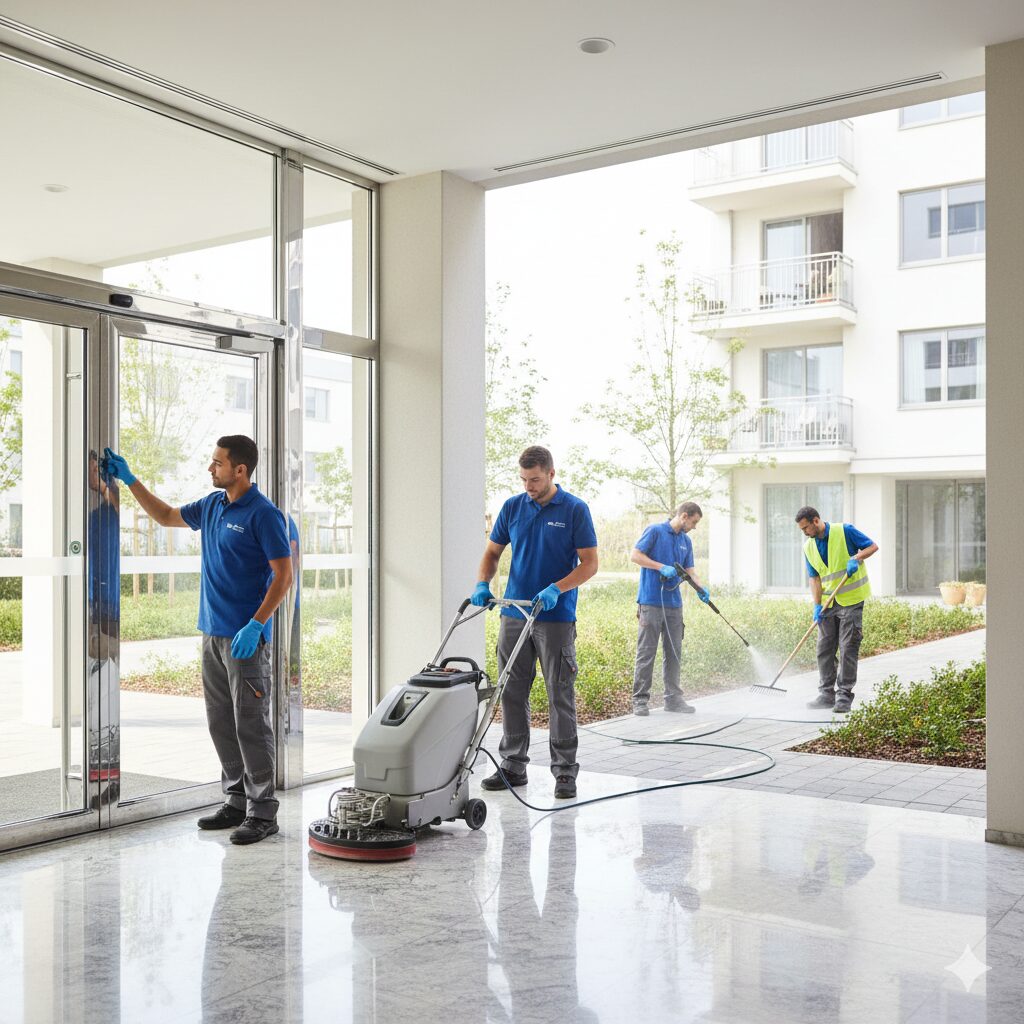 dzīvojamo māju uzkopšana